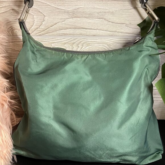 Prada Green Nylon Tote Bag - Picture 3 of 9